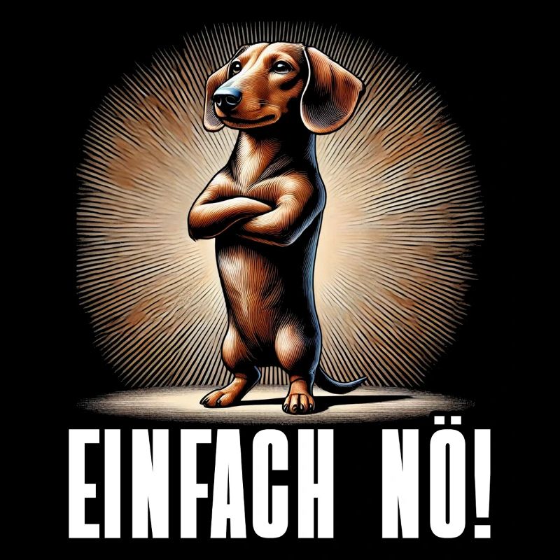 Einfach Nö Dackel Teckel Hund Hunderasse