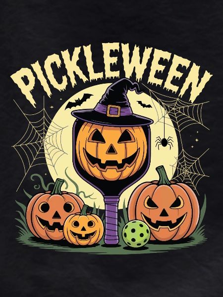 Pumpkin Pickleween Pickleball Player Halloween