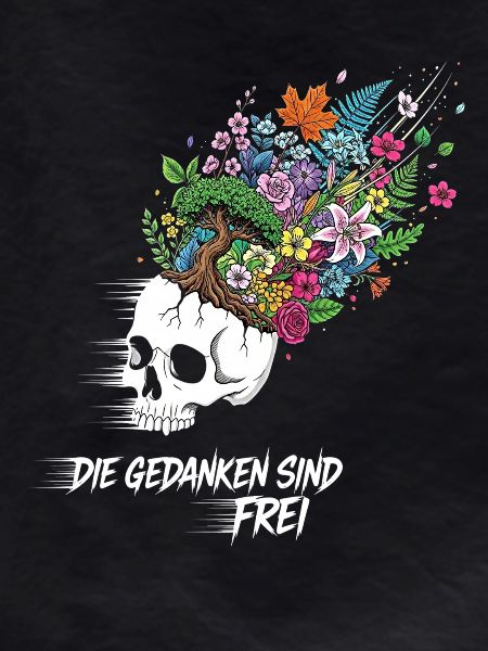 Freedom Flowers Skull
