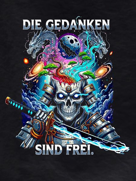 Thoughts Are Free Skull Samurai