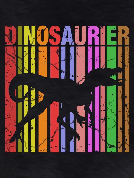 Dinosaurier Silhouette mit Farbdetails