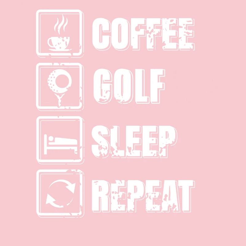 Café Golf Sommeil Répéter Routine Quotidienne Humour