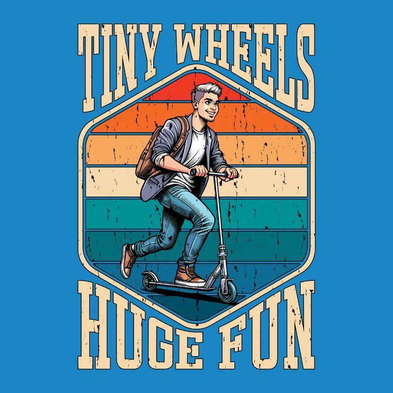 Scooter Tiny Wheels Huge Fun Motorcycle Lover