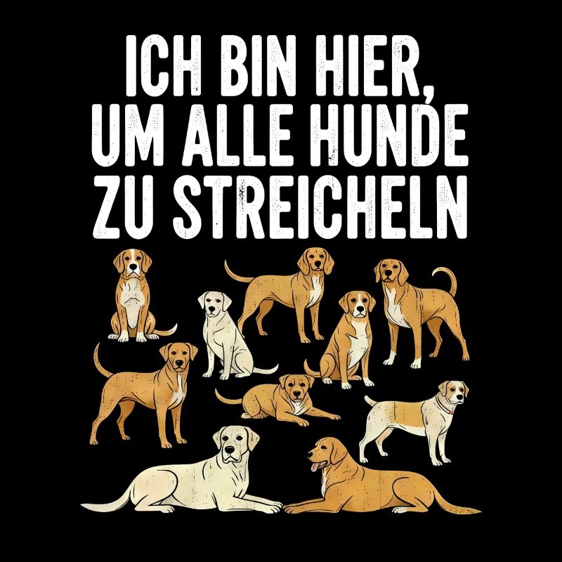 Humorvolles Hundemotiv mit Text
