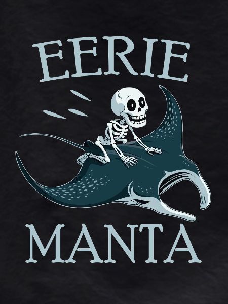 Skeleton on manta ray
