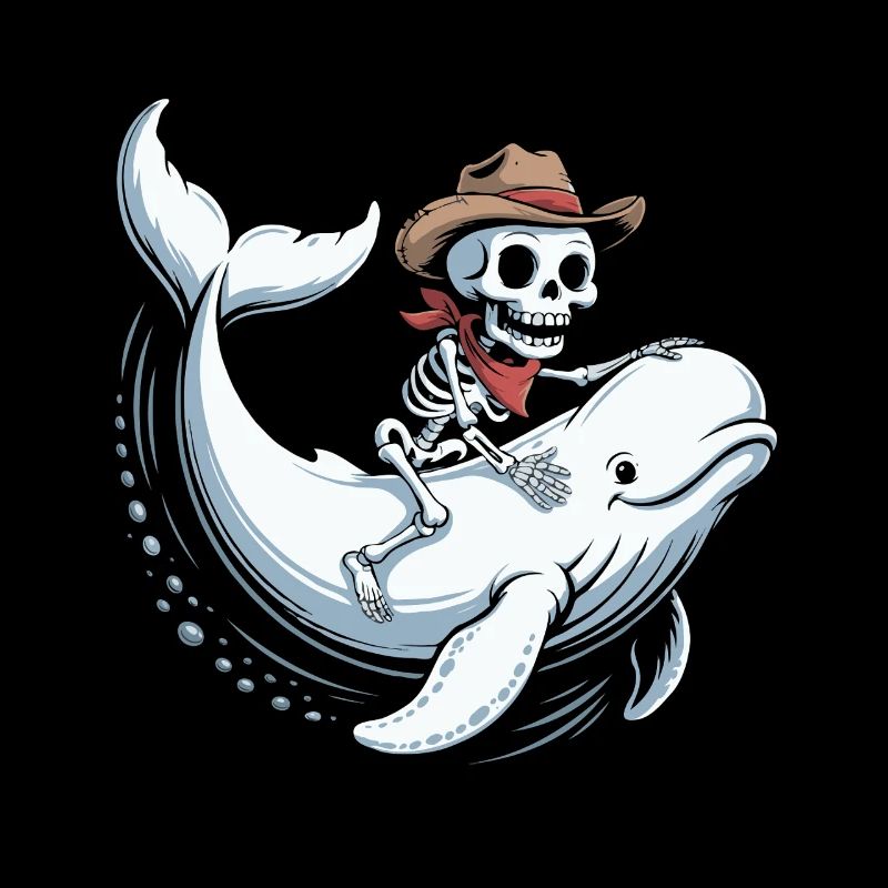 Skull Cowboy on Beluga Whale