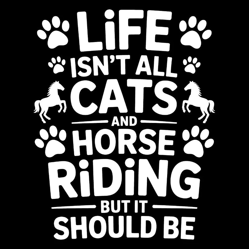Reiten Spruch Katzen Reiter Pferde Reiten Geschenk