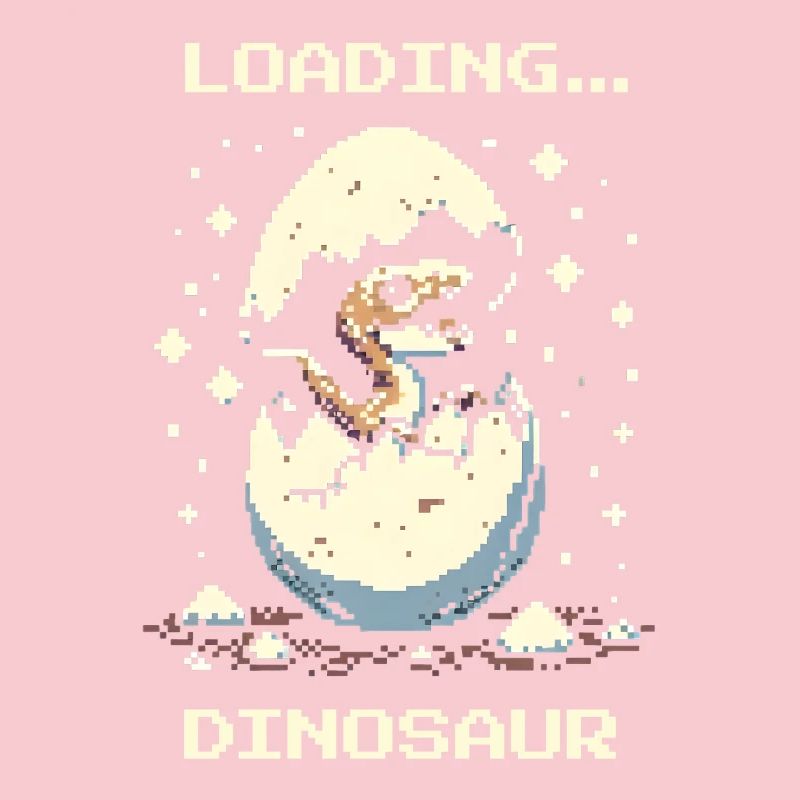Loads... Dinosaur | Retro Dino Pixel Art