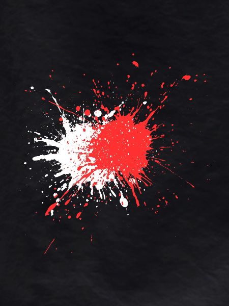 Abstract Blood Splatter Print