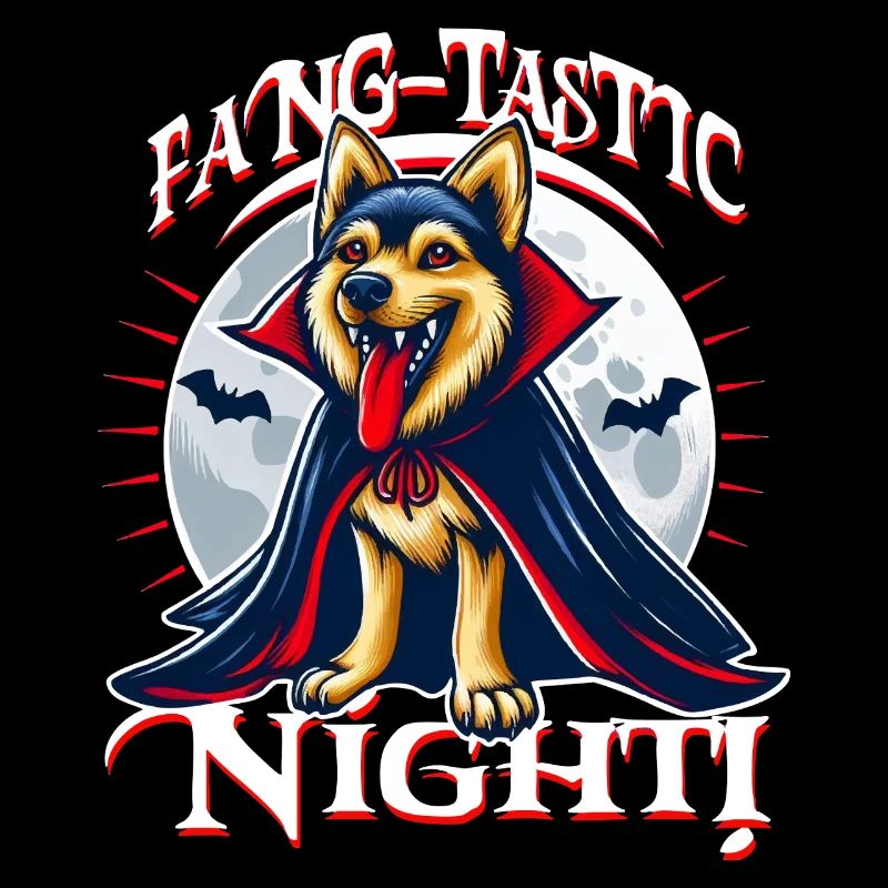 Vampire Dog Fang-tastic Halloween Night