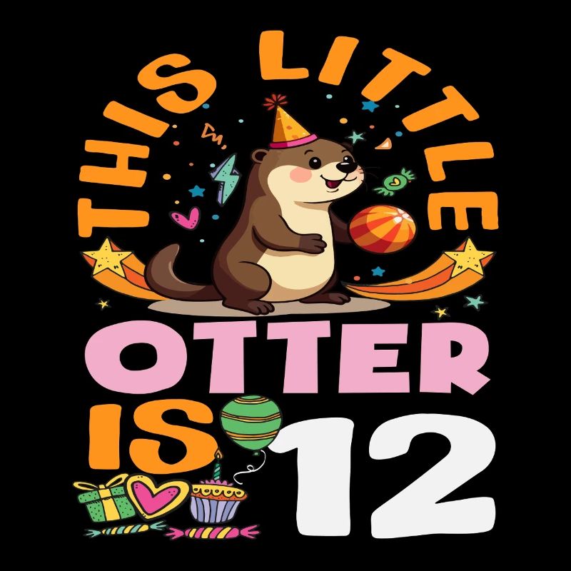 This Otter Is 12 - Cute Birthday Motif
