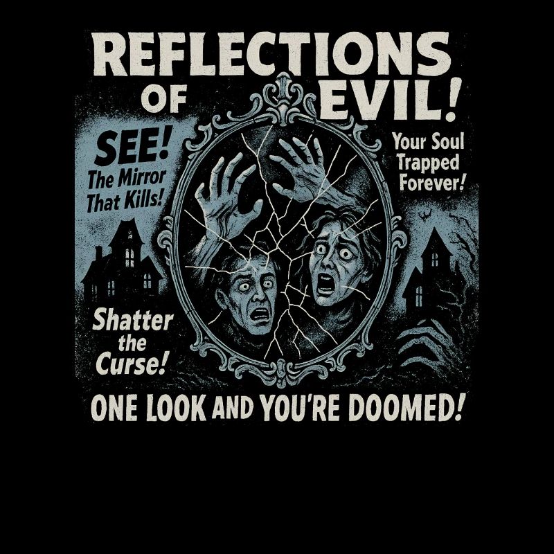 Reflets Du Mal Miroir Affiche De Film Halloween
