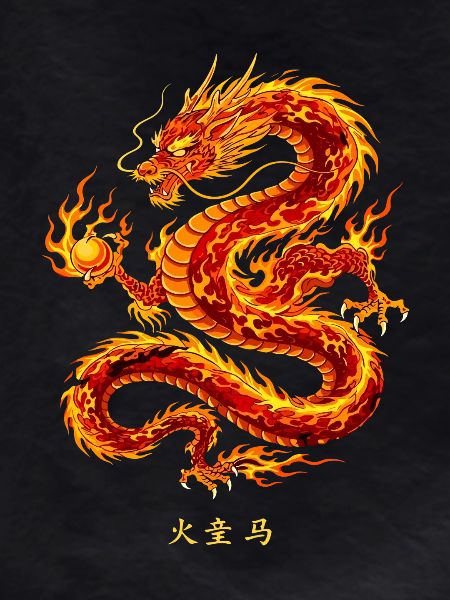 Powerful Chinese Fire Dragon