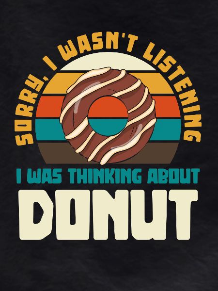 Retro Donut Sunset Saying