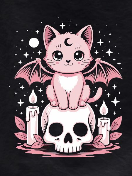 Kawaii Pastel Goth Cat