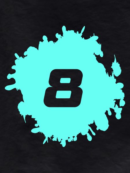 Neon Acht Splatter Design