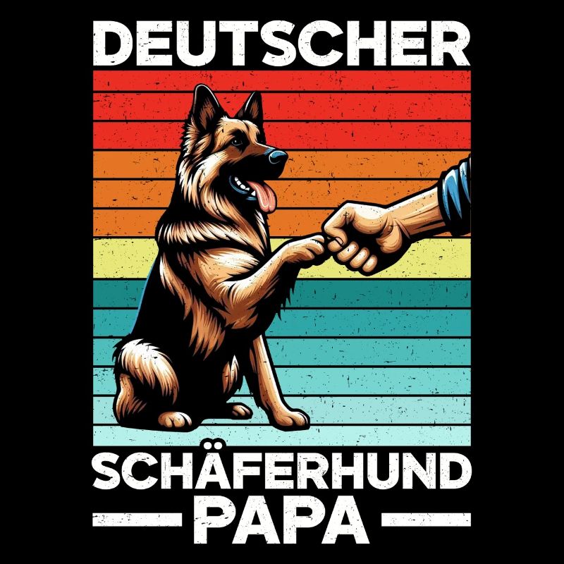 Deutscher Schäferhund Papa Vatertag Vater