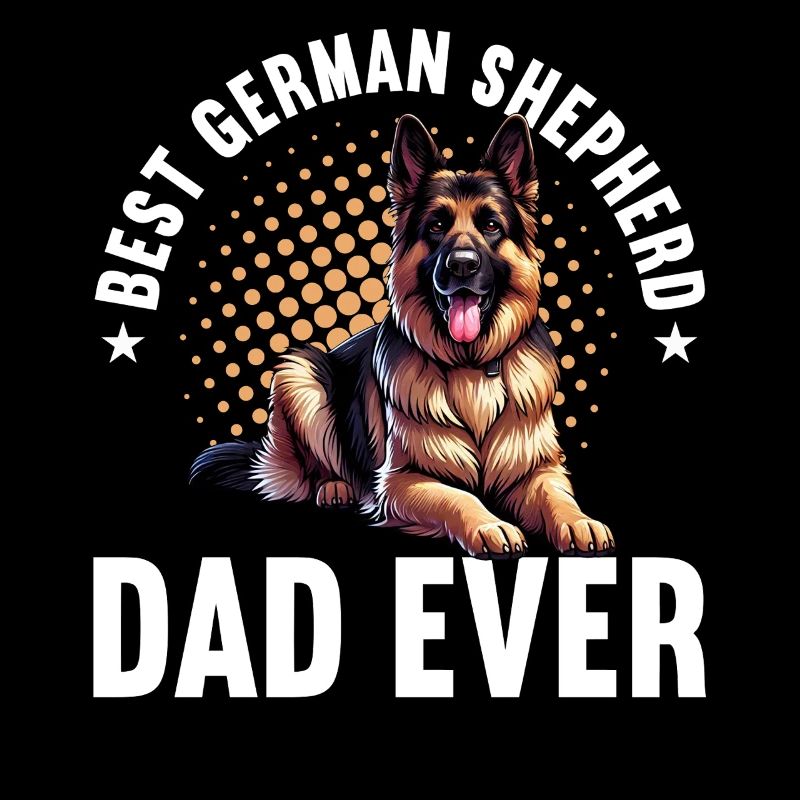 Deutscher Schäferhund Papa Vatertag Vater
