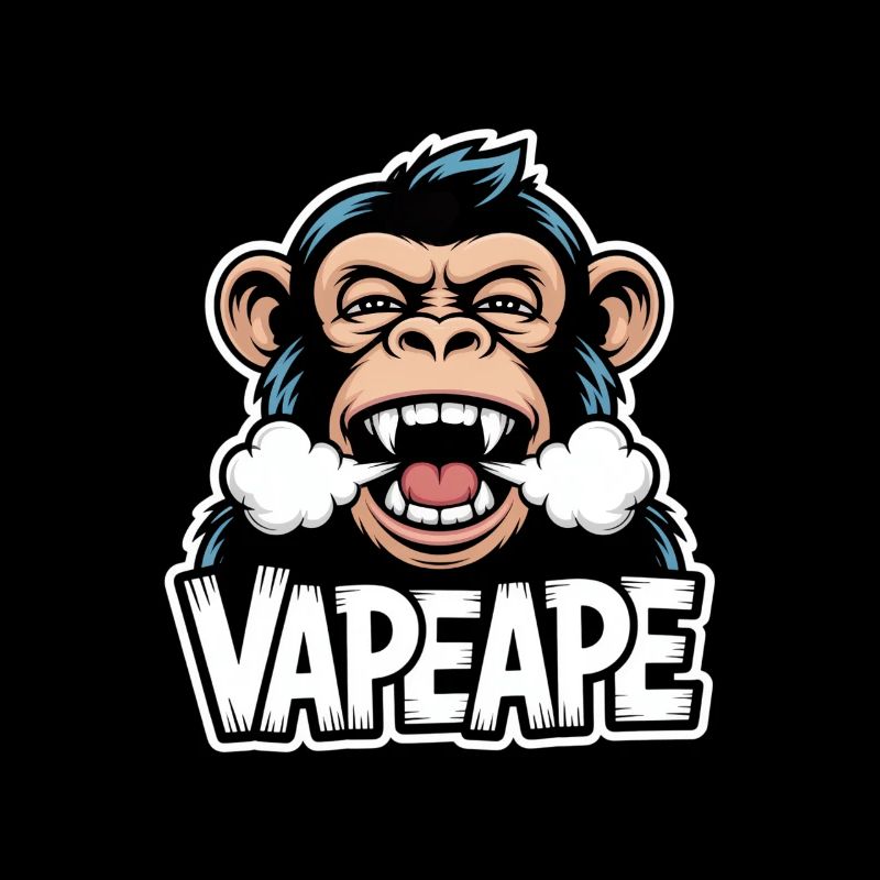 Vape Ape Funny Monkey Graphique