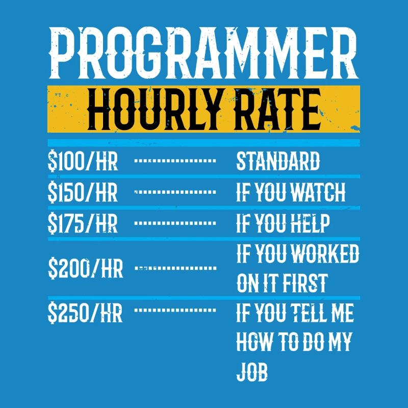 Programmierer Lustiger Stundensatz