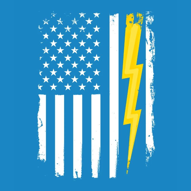 US Flag Flash Patriotic Electrical Engineer