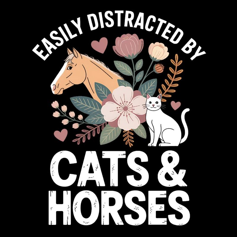 Distraction des chats et des chevaux