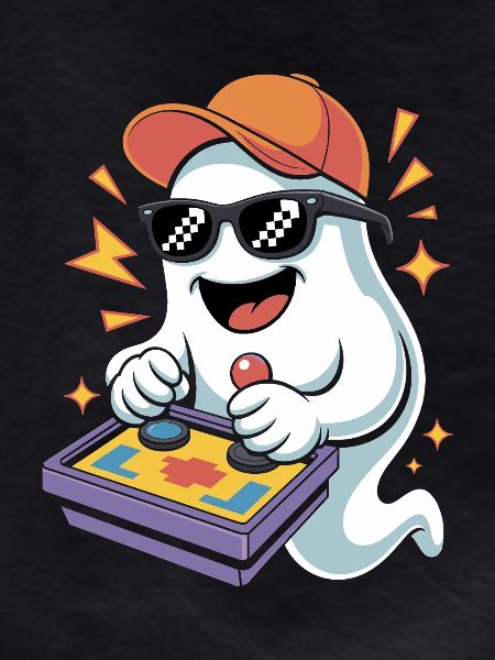 Retro Gamer Halloween Ghost