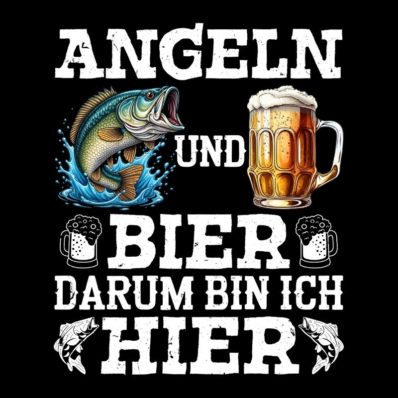 Werdender Papa ANGELN UND BIER DARUM BIN ICH HIER