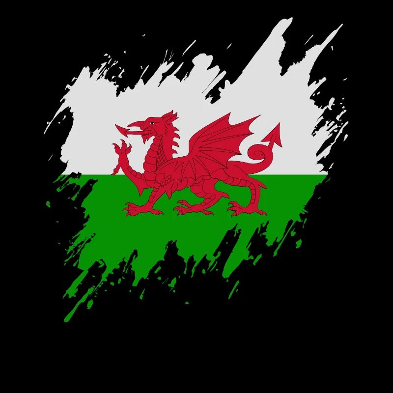 Drapeau du Pays de Galles, style déchiré