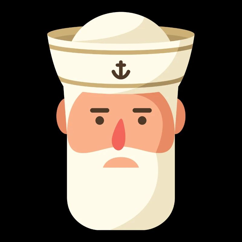 Nautic Design Old Salt Sailor Cartoon
