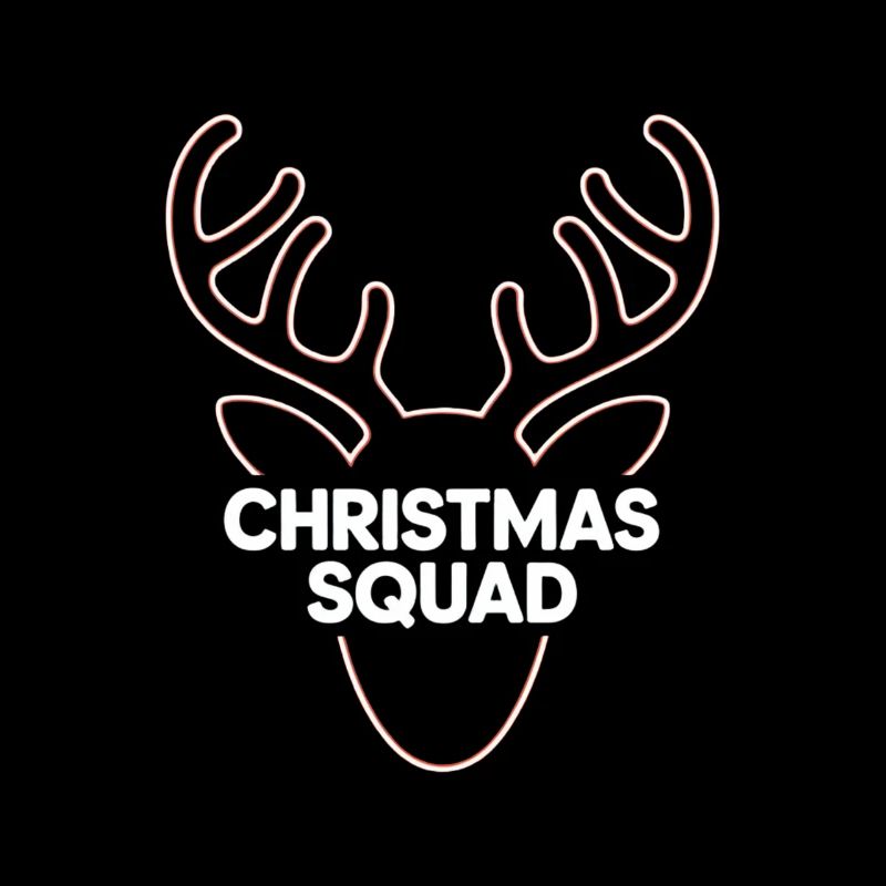 Neon Hirsch Geweih Christmas Squad
