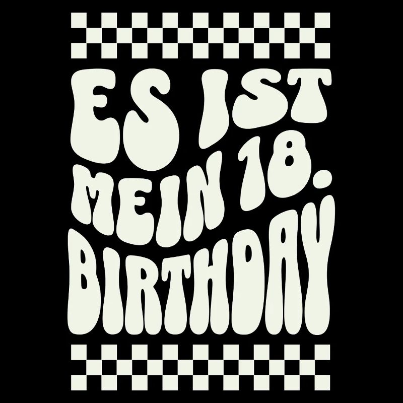 Es ist mein 18. Geburtstag Retro Design