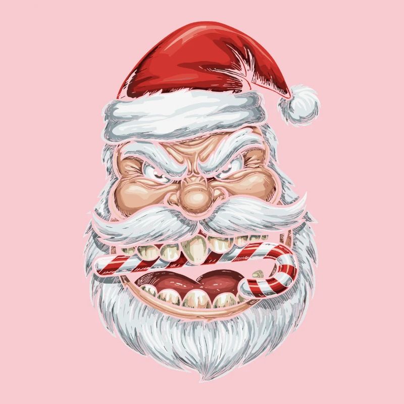 Wütend Lachender Weihnachtsmann