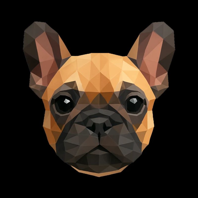 Polygone Bouledogue Français – Chien mignon
