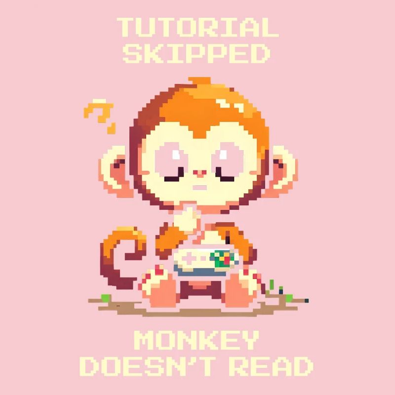 Tutorial geskippt – Affe liest nicht | Noob-Humor