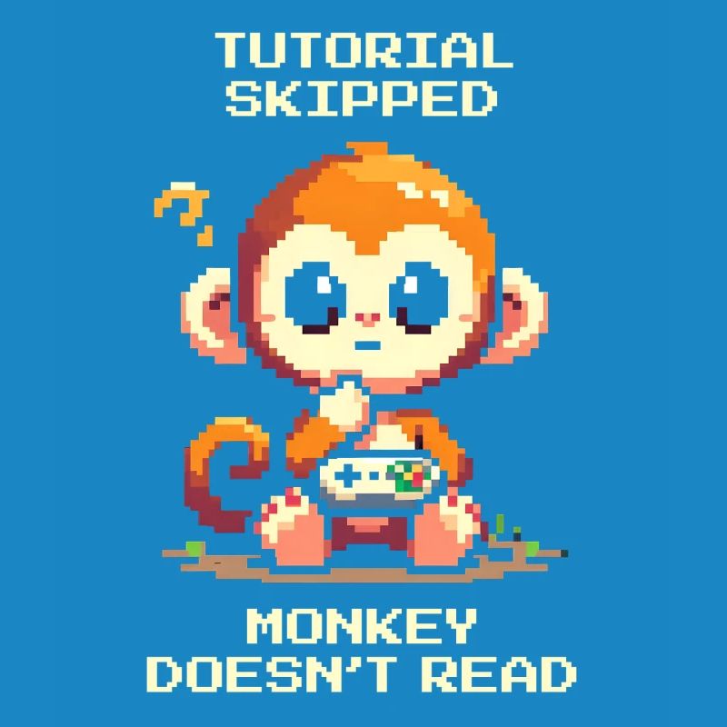 Tutorial geskippt – Affe liest nicht | Noob-Humor