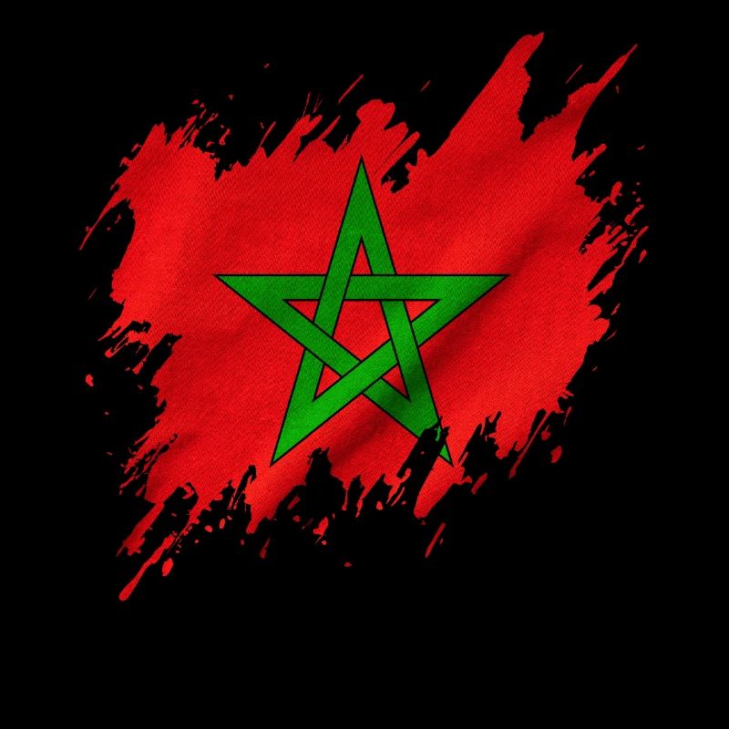 Flag of Morocco in torn style