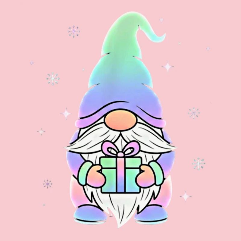 Christmas Gnome Pastel Gradient