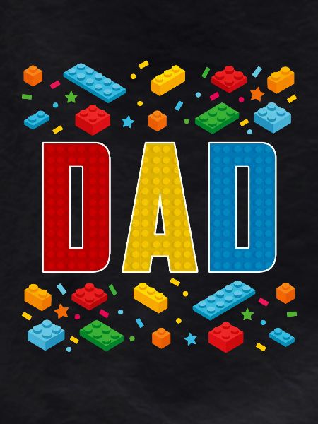 Dad Brick Builder Fatherhood Block Building