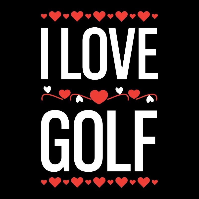 I Love Golf Herz Design