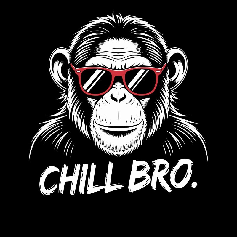 Chill Bro Affe Mit Sonnenbrille