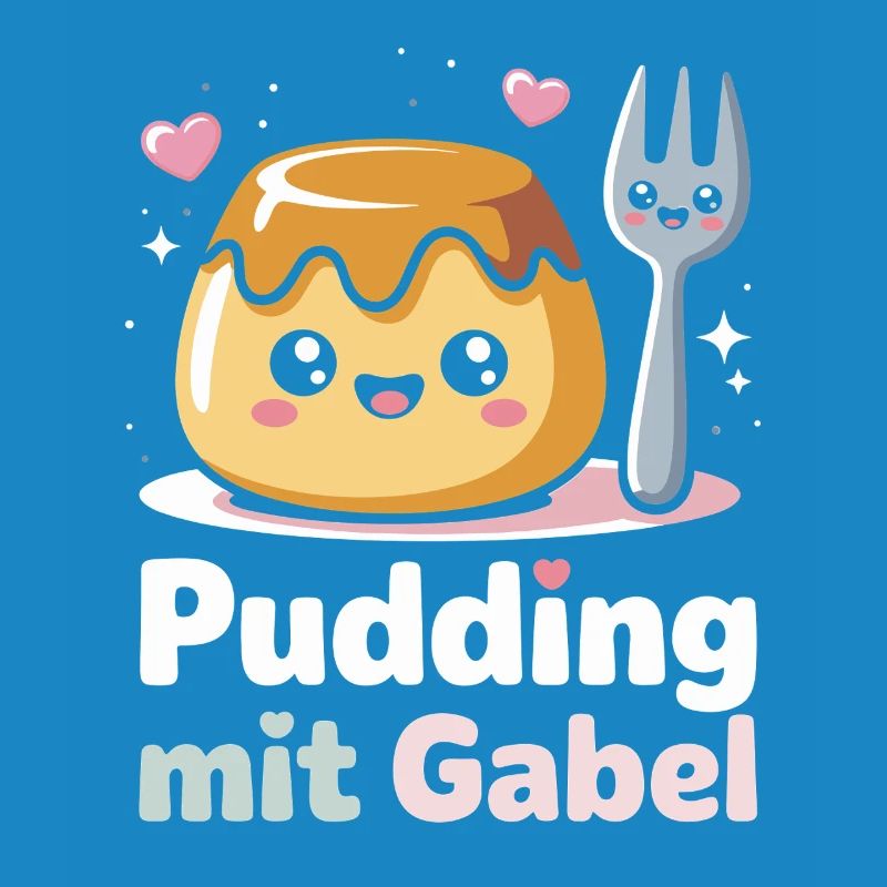Pudding with fork