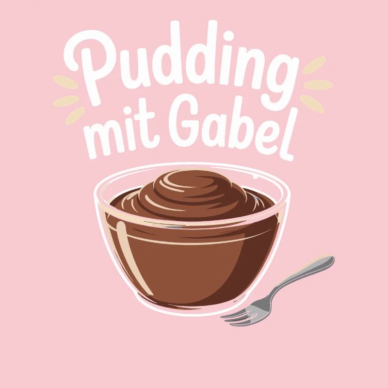 Pudding with fork