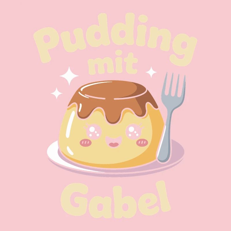 Pudding with fork