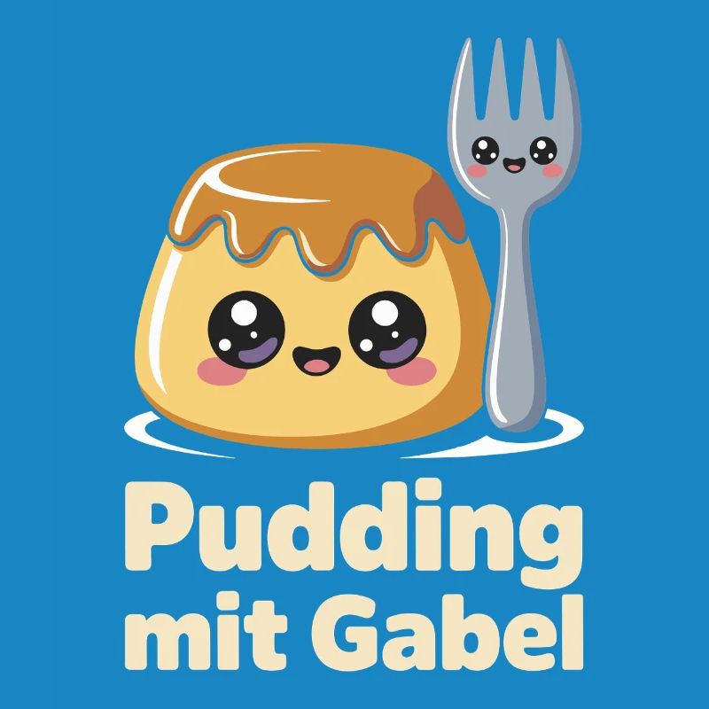 Pudding with fork