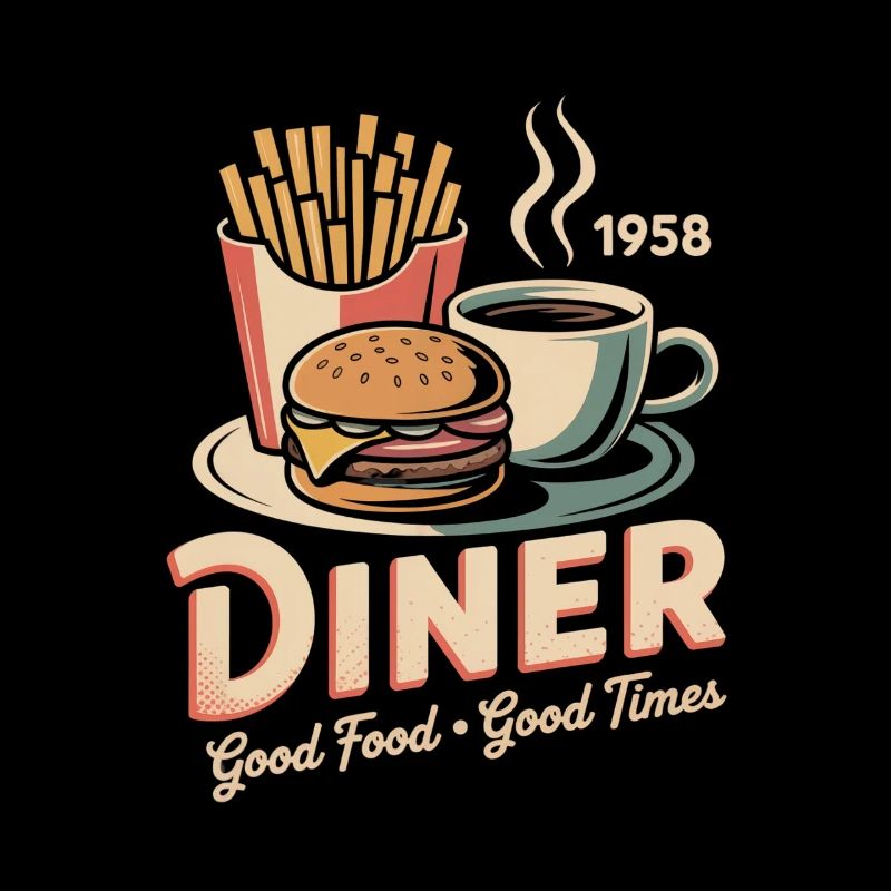 Publicité pour un dîner vintage