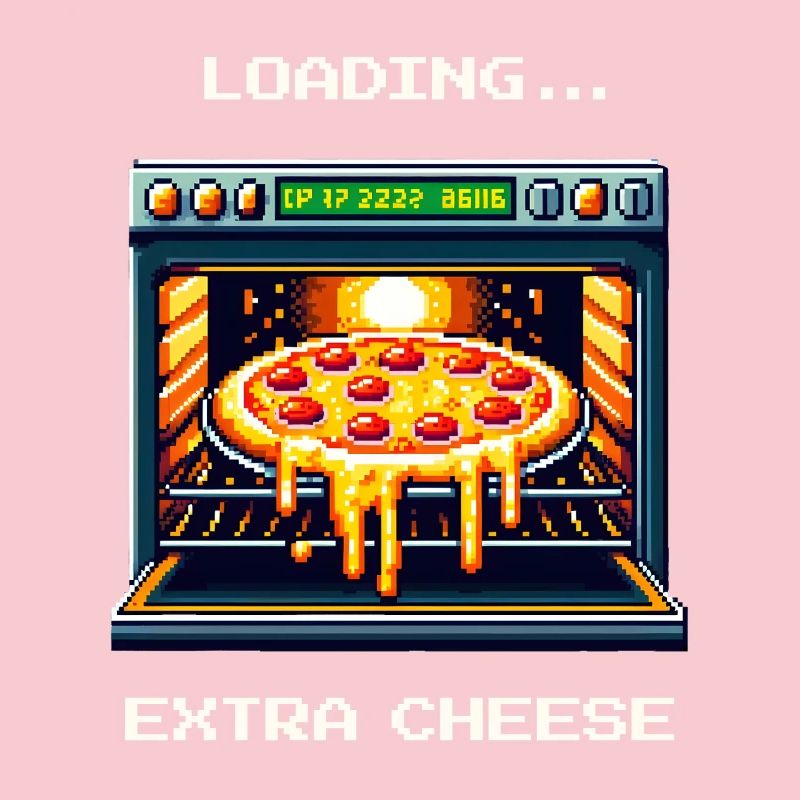 Loading... Extra Cheese | Pizza Gaming Humor