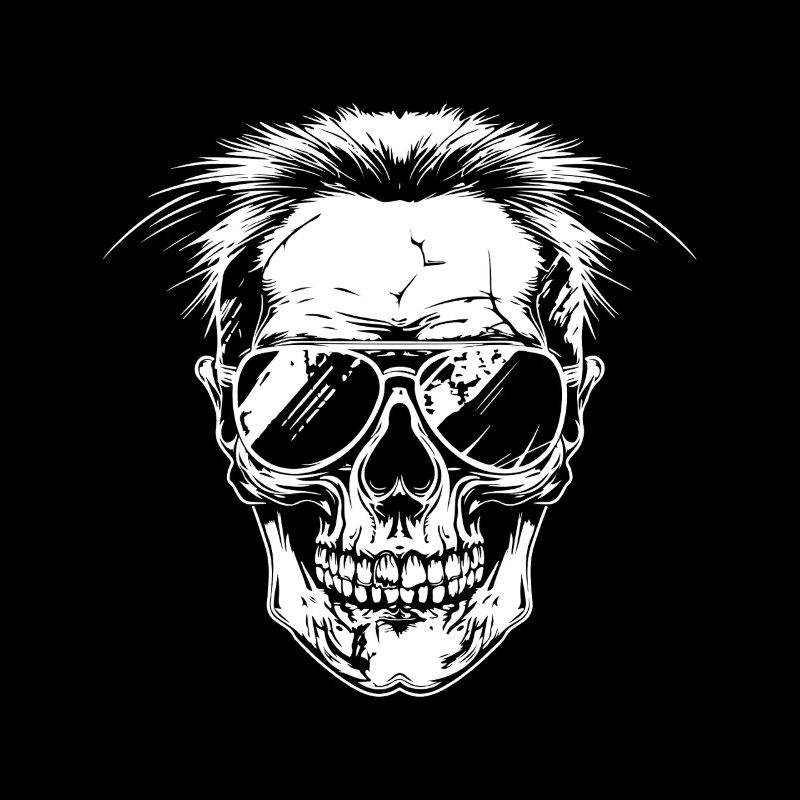  Skull mit Sonnenbrille