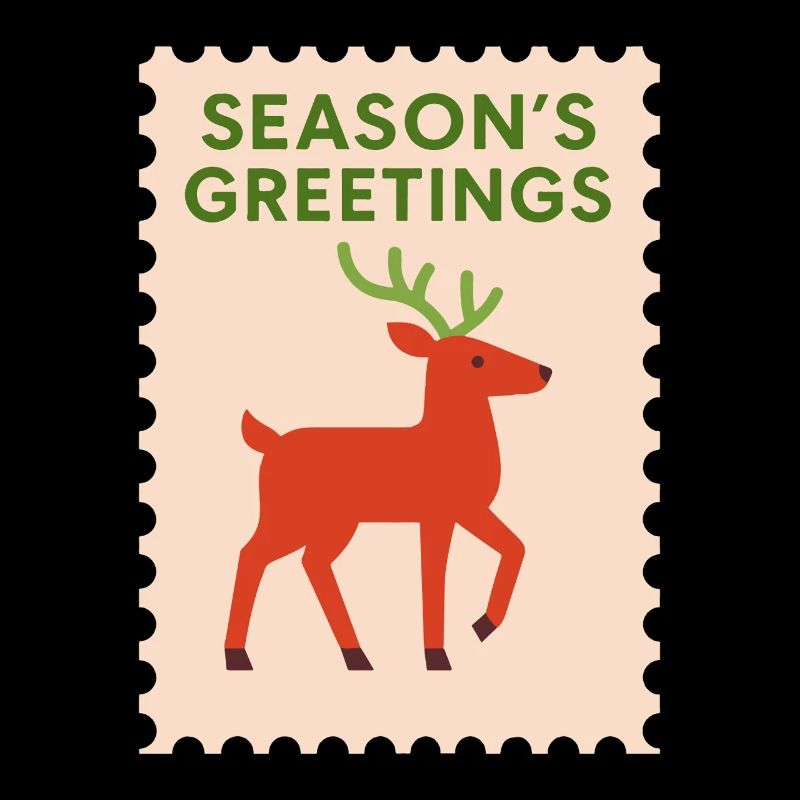 Weihnachtsgrüße Rentier Weihnachtskarte Design
