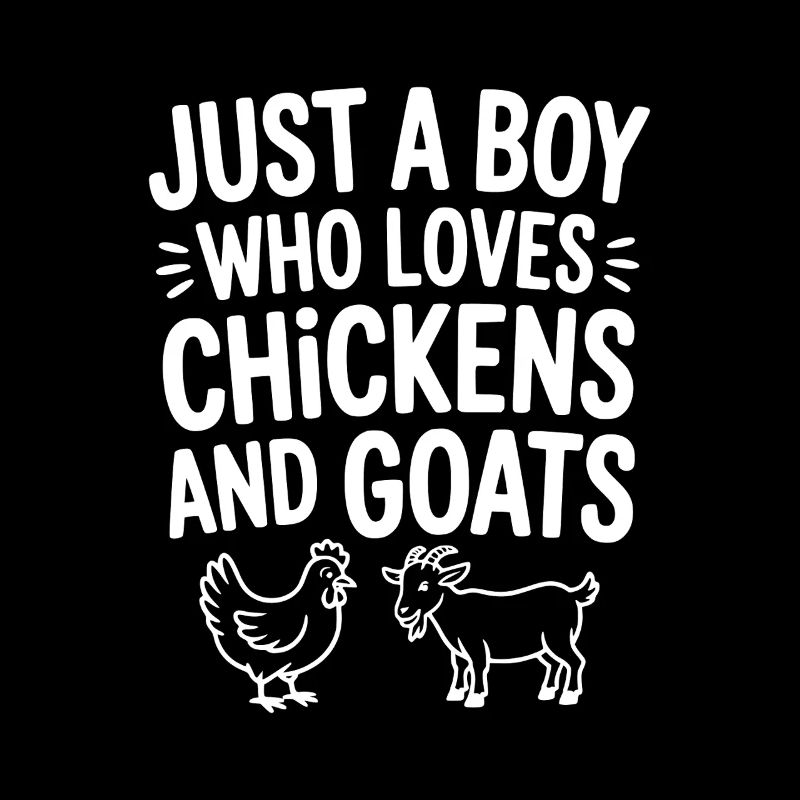 Juste un garçon qui aime les poulets et les chèvres